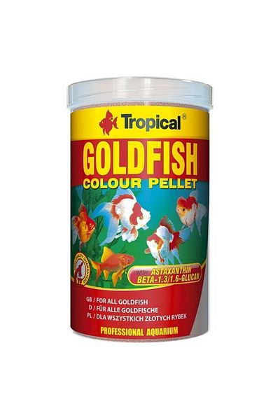 Tropical goldfish color flakes on sale
