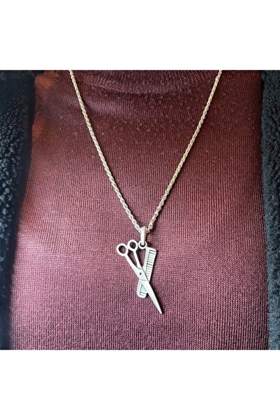 NB Tedarik Erkek Makaslı Taraklı Berber Kolyesi