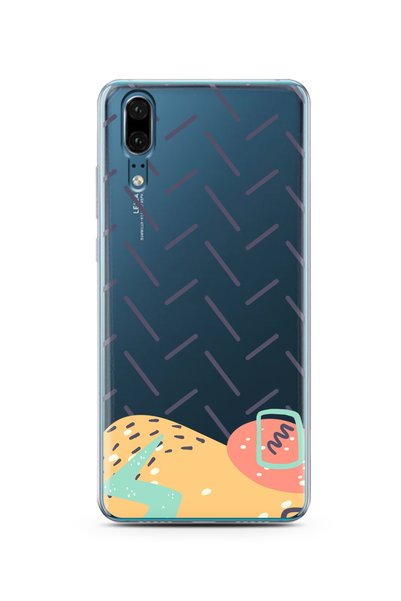 Spoyi Huawei P20 Super Transparent Phone Case with Soft Brush Design