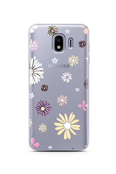 Spoyi Samsung J4 Candy Floral Tasarımlı Süper Şeffaf Telefon Kılıfı