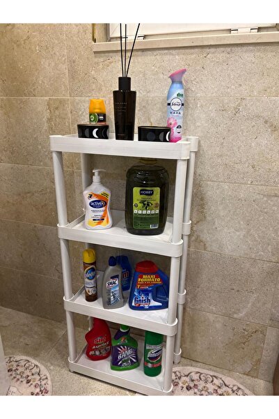 decorelax 4 Raflı Plastik Banyo & Mutfak Organizer (small Model)