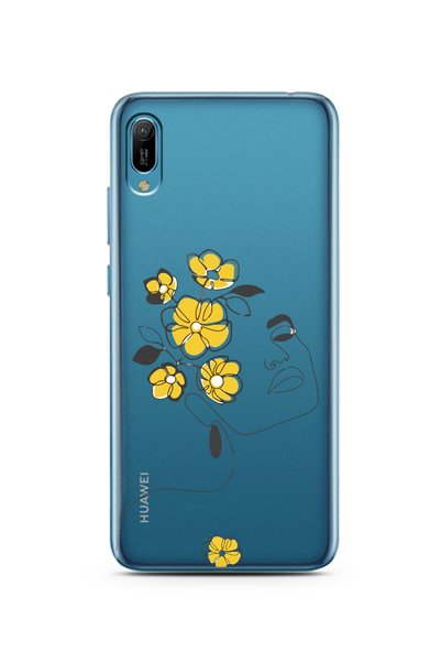 Spoyi حافظة هاتف هواوي Y6 2019 فائقة الشفافية بتصميم تدفق الرأس