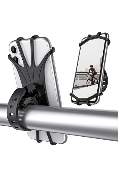 PUFWİN Universal 360° Dönebilen Bisiklet Telefon Tutucu Esnek Tpu Silikon