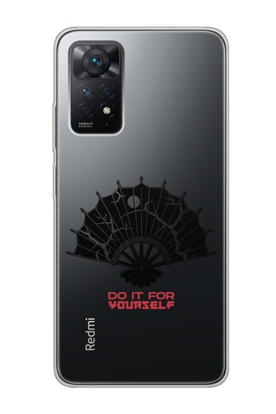 Spoyi Redmi Note 11 Fan Design Super Transparent Phone Case