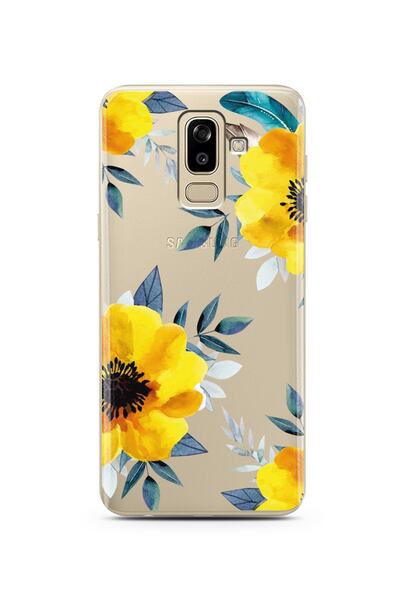 Spoyi Samsung J8 Art Villosa Tasarımlı Süper Şeffaf Telefon Kılıfı