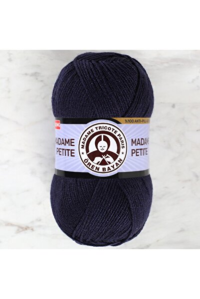 Ören Bayan Madame Petite Lacivert El Örgü Ipi - 019