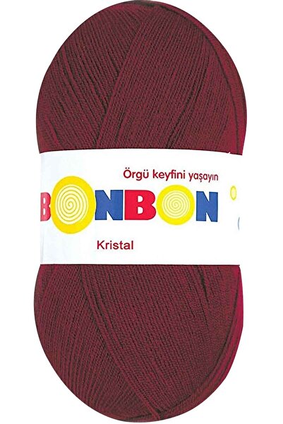 BONBON حبل منسوج يدويًا من الكريستال باللون العنابي 98220