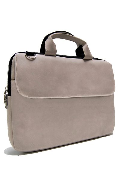 D'VERS Cream 15-15.6 Inch Compatible Shockproof Laptop Briefcase