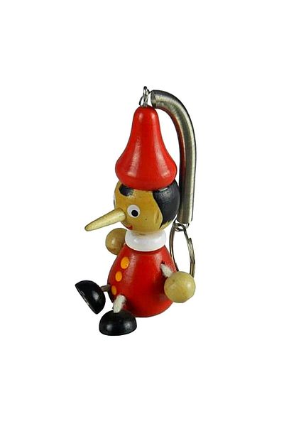 Dünyadan Hediyeler Wooden Spring Bouncy Pinocchio Keychain & Bag Accessory