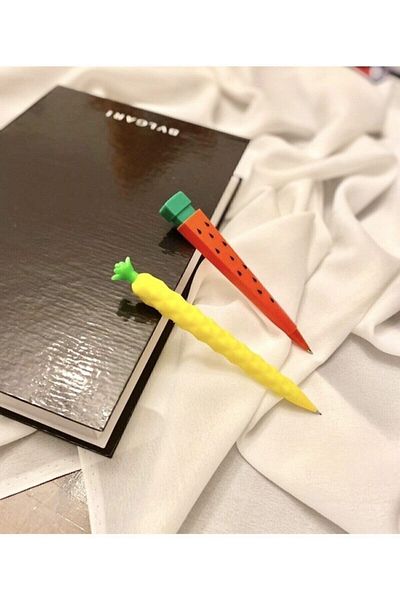 Kirazbijuteri Set of 2 Watermelon and Pineapple Versatile Pens