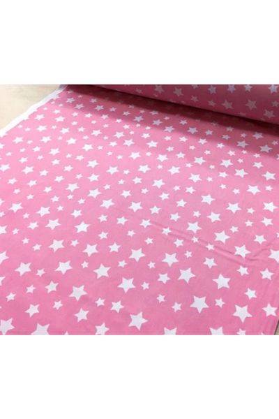 Babynia Βαμβακερό ύφασμα Starry Pink με σχέδιο πλάτους 240 cm