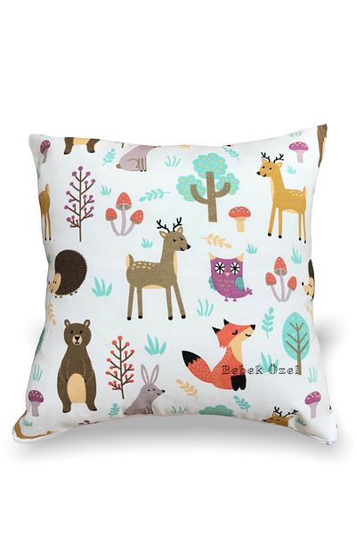 Babynia Husă de pernă cu tematică Nature Cute Animals (43x43 cm)