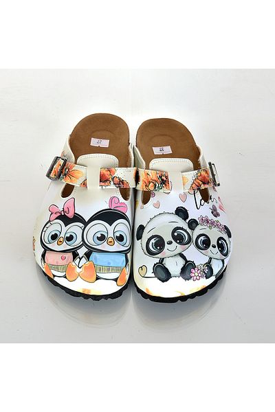 azizsahinshoes 6288 Παντόφλες Panda And Penguin Sabo