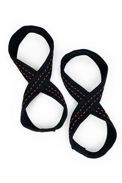 Dex Supports Lasting Energy 8 Loop Lifting Straps Camouflage Wrist Wraps Dark Tone Knee Wraps Set of 3