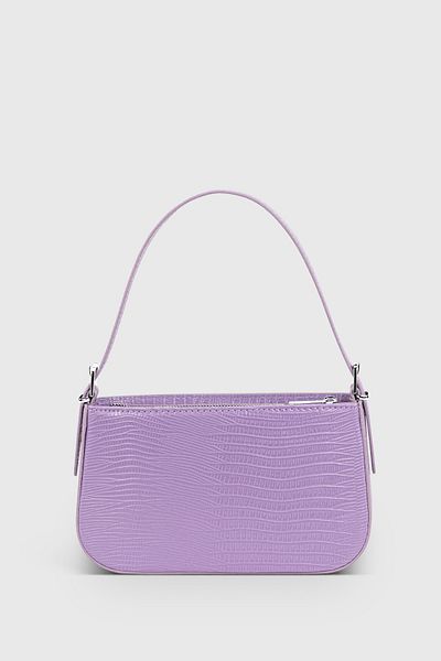 Housebags Γυναικεία τσάντα μπαγκέτας λιλά αγκράφα 208