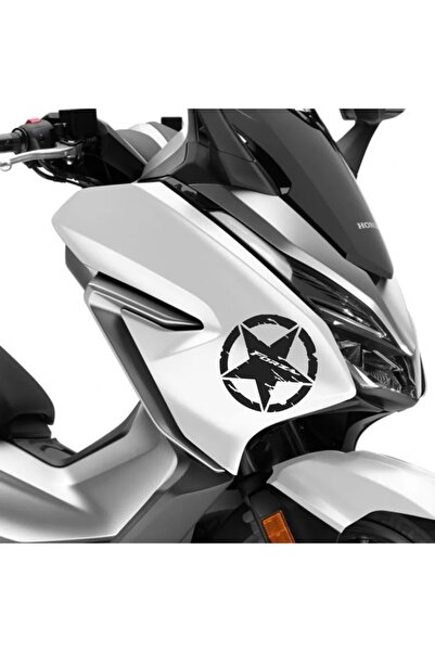 Deeb Honda Forza Uyumlu Yıldız Sticker Etiket Mat Siyah 2 Adet