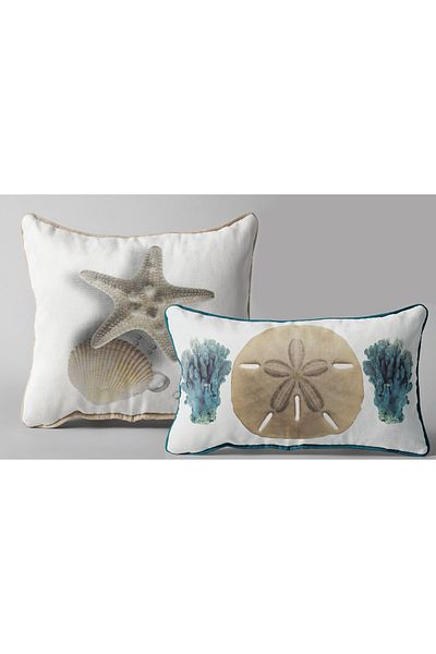 Alacastore Husă de pernă Marin Starfish Coral Summer Decorative Double Throw