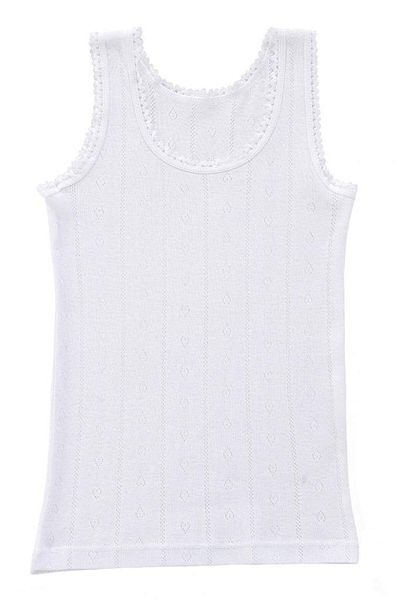 ÖZKAN Tricou cu bretele late cu nervuri transferate pentru fete, bumbac 42774