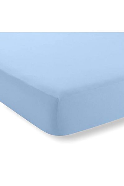 Babynia Cearceaf Pat Elastic Bumbac Bebe Si Copii 100x160 Albastru