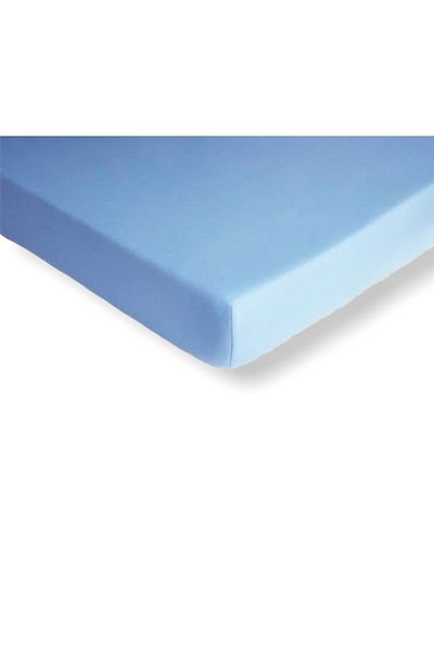 Babynia Cearceaf Pat Elastic Bumbac Bebe Si Copii 100x160 Albastru