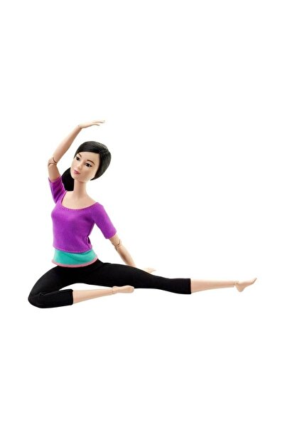 mattel Dhl84 Barbie Sonsuz Hareket Bebeği, Kumral - Siyah Taytlı Oyuncak Bebek