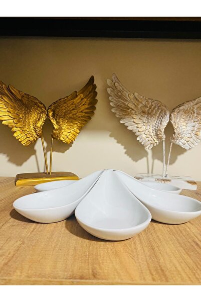 ZAGİ 6'lı Porselen Kaşık Sosluk 13.5x8 Cm