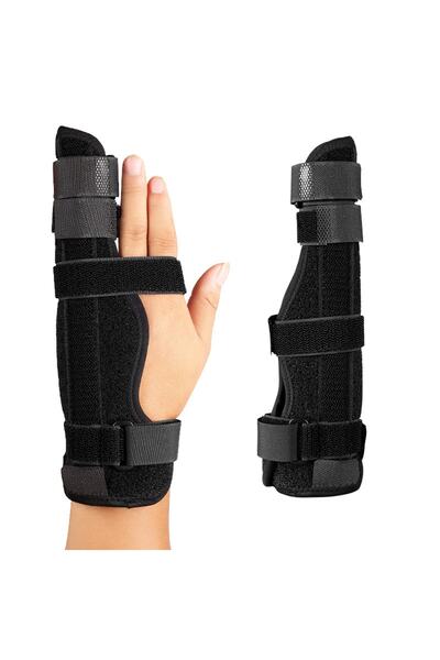 BELLFLEKSS حامي الإصبع جبيرة إصبعين لوحتين من الألومنيوم تدعم الحماية