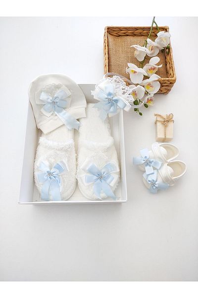 Sitilin Maternity Baby and Mother Slippers and Crown Set Set
