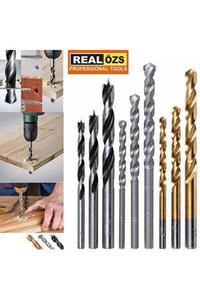 mrtbilisim Ahşap Metal Beton Matkap Uç Seti 9 Parça Matkap Ucu Delme Seti Şar...