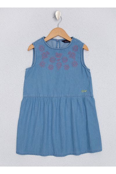 U.S. Polo Assn. Rochie de fată dreaptă albastru deschis992447