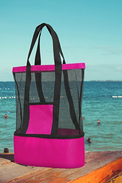 minufco Ροζ τσάντα παραλίας Cold Holder με θήκη Thermos