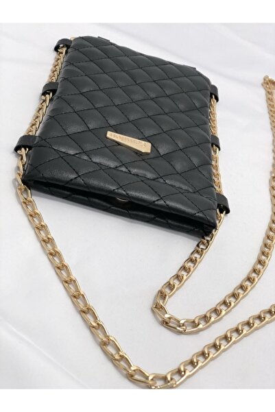 samilon Τσάντα τηλεφώνου με καπιτονέ αλυσίδα