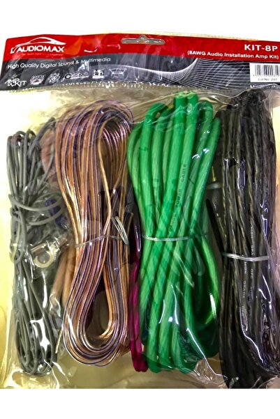 AUDİOMAX 8 Ga Kablo Kiti Y Kablo Hediye 8ga