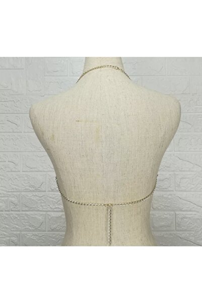 nuit dose Women's Gold Jewelled Bustier