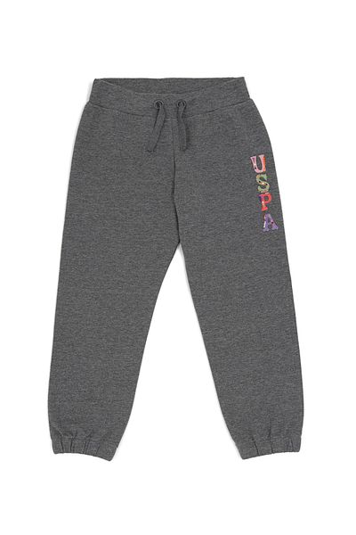 U.S. Polo Assn. Satesna Tie-Up Standard Fit ίσιο γκρι μελανζέ κοριτσίστικο φούτερ