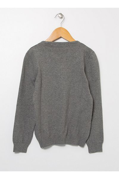 U.S. Polo Assn. Ecb01-sk21 Hanorac solid pentru băiat, gri Melange