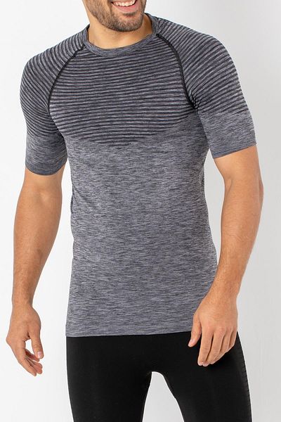 kingspearl Ανδρικό αθλητικό μπλουζάκι Active Melange με κοντό μανίκι χωρίς ραφές