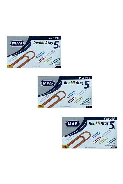 Mas 295 Colored Giant Paper Clips 3 Pieces