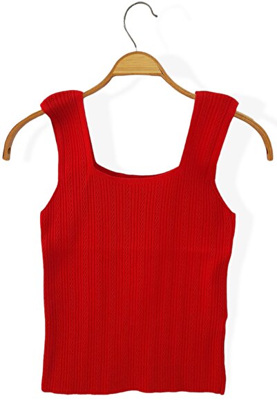 KYLE XM Жіночий червоний товстий бретельковий мерсеризований боді