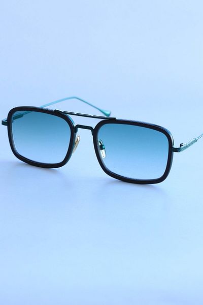 LOOKUP Unisex Sunglasses Uv400 Protection New Model Green Handle Green Rectangular Frame Vintage Style