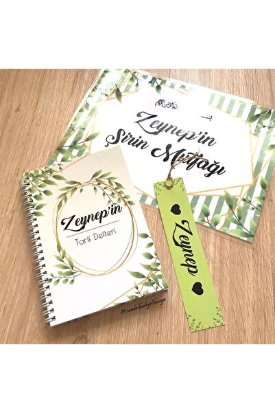 sandal hediyelik Kişiye Özel Isimli / Mutfak Panosu /yemek Tarif Defteri Seti