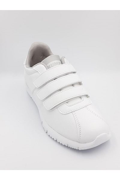 Jump Unisex Black and White Striped Velcro Casual Sports Shoes
