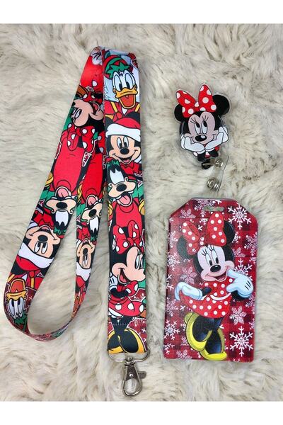Hediyebum Σετ με θέμα την Πρωτοχρονιάτικη θέμα Miki Minie με λουράκι λαιμού Y...