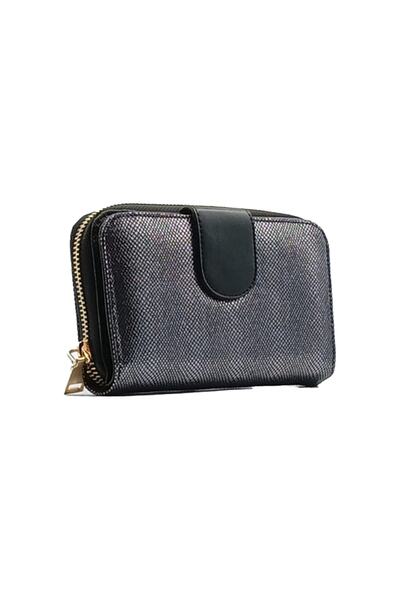 DUYGUSHOESBAG محفظة نسائية بسحاب وغطاء متوسط الحجم منقوشة