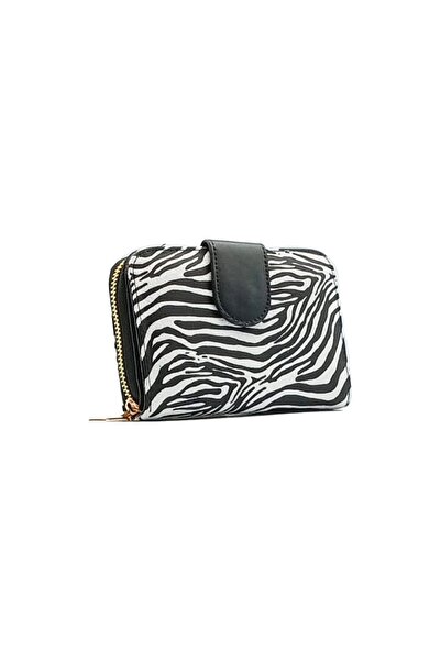 DUYGUSHOESBAG محفظة نسائية بسحاب وغطاء مقاس صغير منقوش
