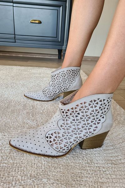 Topukla Footwear Γυναικείες πέτρινες καλοκαιρινές μπότες 019 1009