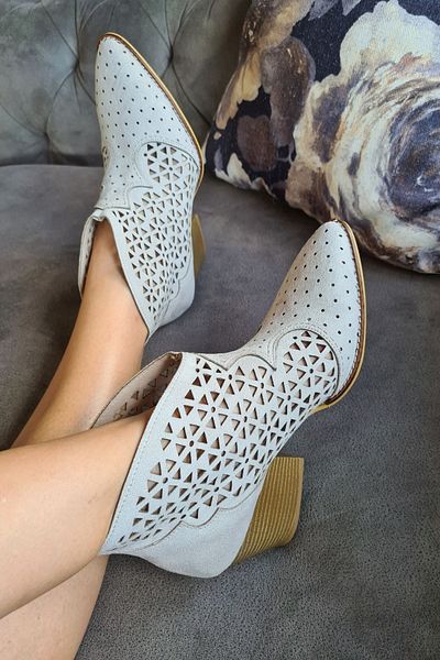Topukla Footwear Γυναικείες πέτρινες καλοκαιρινές μπότες 019 1009