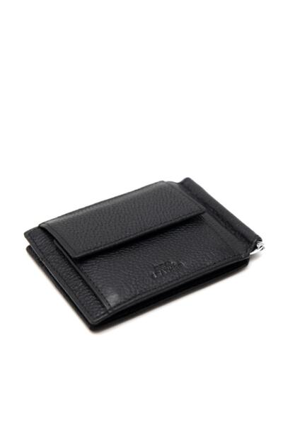 Eminsa Black Leather Men's Wallet with Money Clip