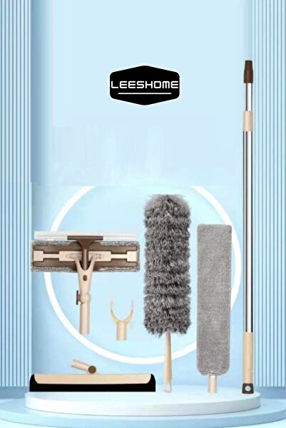 LeesHome Profesyonel Full Set Ev Bakım Ve Temizlik Seti Cam Mopu Dip Köşe Toz...