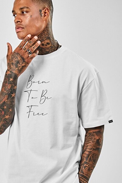 Machetta Μπλουζάκι Unisex Born To Be Free με στάμπα Oversize